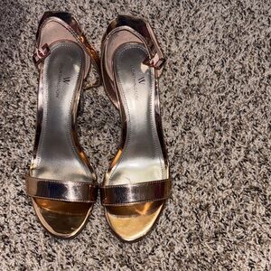 Worthington Women's Metallic Gold Heels